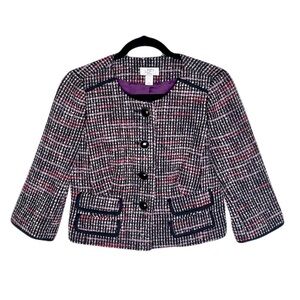 Ann Talor LOFT Tweed Jacket Blazer 6P